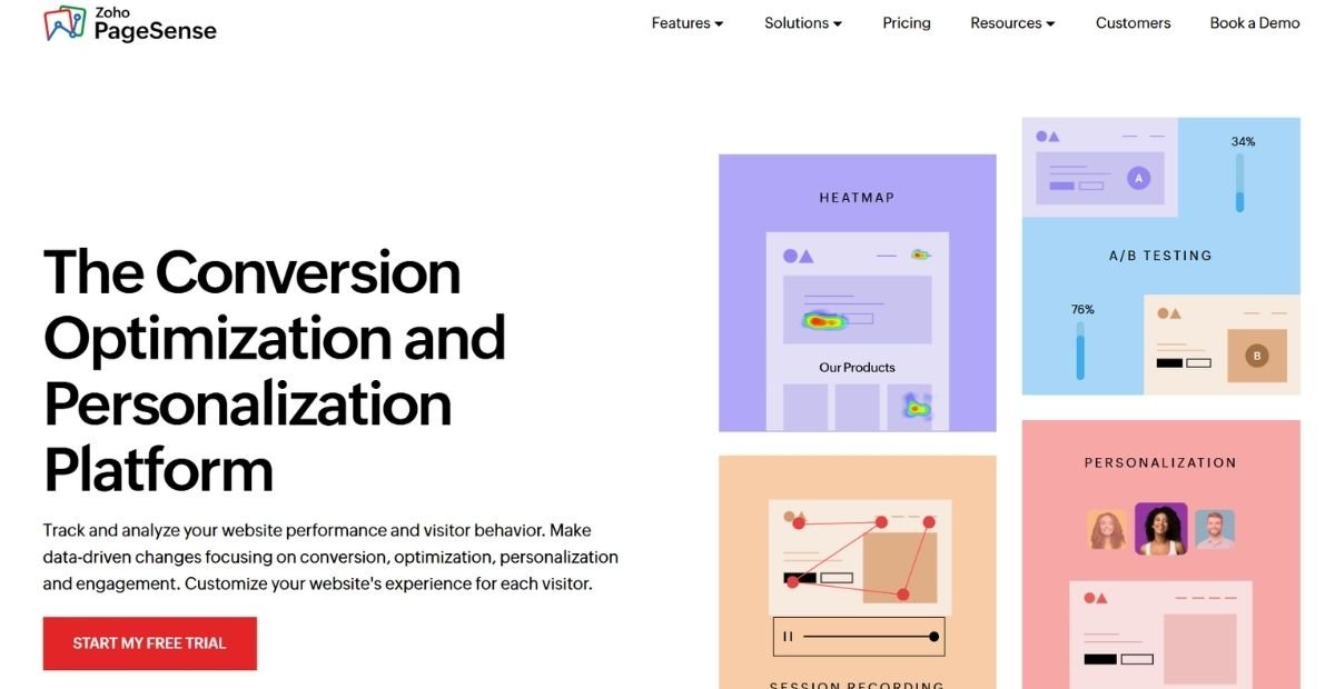 Zoho Pagesense website banner
