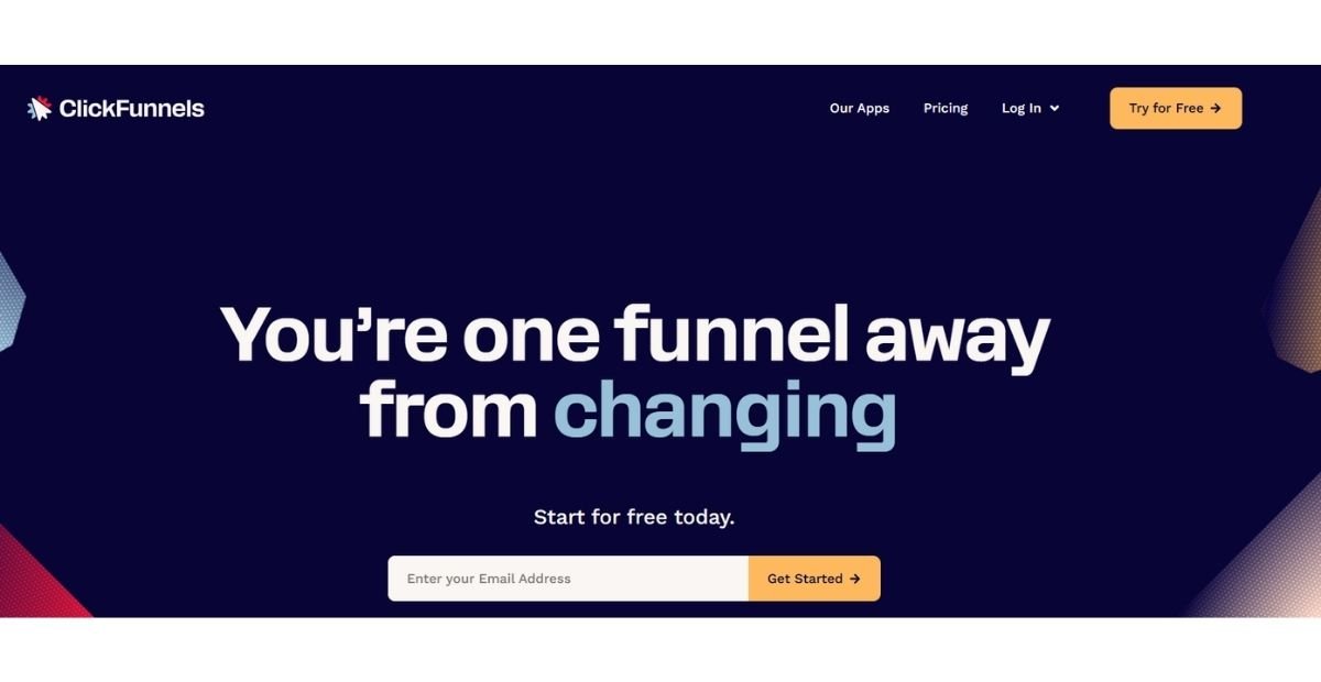 clickfunnels website banner